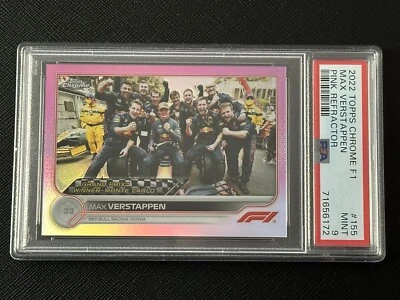 2022 Topps Chrome F1 Max Verstappen 155 Pink Refractor /75 PSA 9 MINT - Image 1 of 2