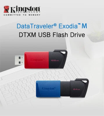 Unità flash USB 3.2 ad alta velocità Kingston DTXM 128 GB memoria chiavetta protable - Immagine 1 di 4