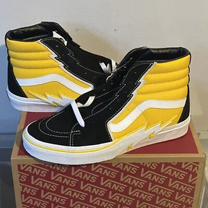 Vans Sk8-Hi Bolt Yellow Canvas Skateboard Casual Sneakers Shoes Men's 9 NWOB! - Picture 1 of 5