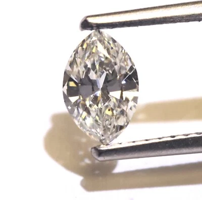 GIA loose certified .43ct F SI3 Brilliant MARQUISE CUT diamond Natural ANTIQUE - Image 1 of 4