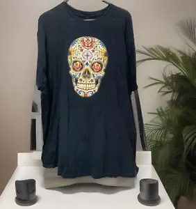 UNBRANDED Size 3XL Sugar Skull Day of the Dead (Dia De Los Muertos) Tee T-Shirt - Picture 1 of 2