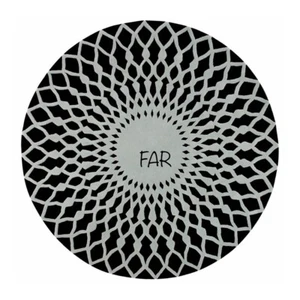 Hand Tufted Rug Round shape Wool Area Rug - Black/ White - Picture 1 of 6