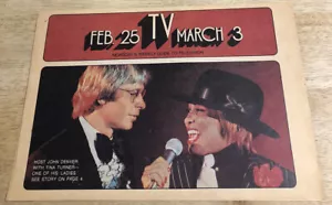 Especial de televisión John Denver & The Ladies 1979 - Tina Turner - recorte de 3 páginas de colección - Imagen 1 de 4