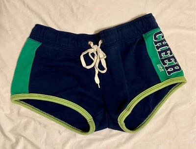 De Colección UCA Niñas CALZONCILLOS CORTOS "CHEER" - Talla YL - Azul Marino Verde - Mezcla de Algodón Polar Foto 1 de 4