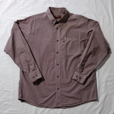 Camisa Bob Timberlake Para Hombres XL Algodón a Cuadros Manga Larga Con Botones Informal Exterior Foto 1 de 4