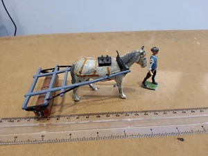 1920s 30s Britains Home Farm Horse And Roller with Man No.9F - Picture 1 of 7