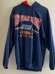 Suéter con capucha grande de los New York Giants 1986 para el Super Bowl - Imagen 1 de 1