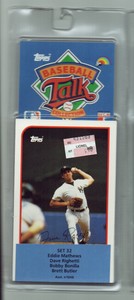 TALKING TOPPS LJN Baseball Card Set 32 Dave Righetti Matthews Bonilla Butler NEW
