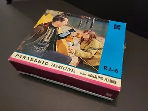 2 Panasonic Transceivers RJ6 in Cases Handheld Walkie Talkie Vintage 1966 - Picture 1 of 11