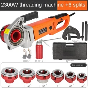 2300W Portable Hand-Held Electric Pipe Threading Machine Household Hinged Plate - Picture 1 of 12
