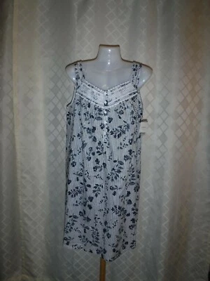 Camisetas de dormir de algodón con cuello cuadrado sin mangas talla MD Croft & Barrow, multicolor NW Foto 1 de 4