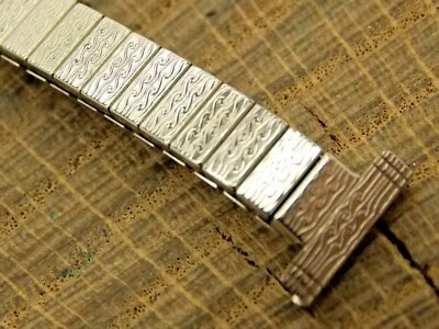 Bulova NOS Vintage Unused Watch Band 13mm Stainless Steel Expansion Bracelet - Image 1 of 4