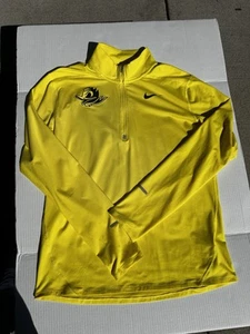 Oregon Ducks Track & Field TEAM ISSUED Nike 1/4 Zip JACKET Pullover Coat PE L - Picture 1 of 7