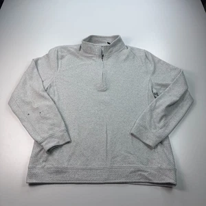 7 Diamonds 1/4 Zip Pullover Sweater Mens Medium Gray Pockets Stretch Golf - Picture 1 of 8