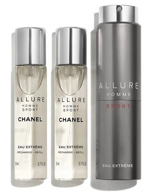 Chanel Allure Homme Sport Eau De Toilette Travel Spray (With Two Refills)  3x... - image 1 of 2