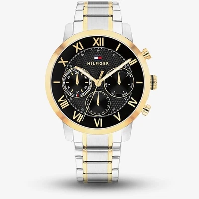 Tommy Hilfiger Reloj Hombre TH Oxford Esfera Negra Dos Tonos Acero Inoxidable 1710729 Foto 1 de 4