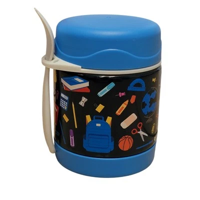 Contenedor de lonchera térmica Quaker con tenedor 12 oz comida escuela frío caliente niños NUEVO Foto 1 de 4