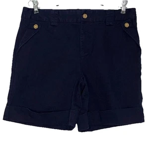 Lauren Ralph Lauren dunkelblau Chino Shorts Damen 8 hohe Leibhöhe 7" Schrittlänge - Bild 1 von 6