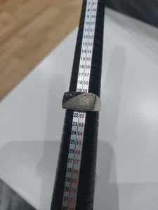 Black &white Diamonds Signet Ring 9ct White Gold 3.8g Size S 1/2 - Picture 1 of 10