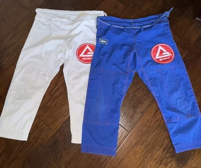 2 Pantalones BJJ Gracie Barra Atleta (Talla A2, Azul y Blanco) Competición Foto 1 de 4
