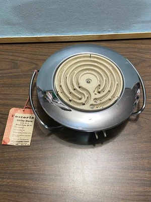 Estufa utilitaria vintage Fostoria, 1955, modelo no. 14, nuevo sin cable Foto 1 de 4