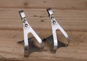 Christophe D AFA Chrome Toe Clips Vintage Retro Steel Road Racing Bike Small - Picture 1 of 6