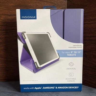 Insignia FlexView Folio Case Foldable for 9 to 11 inch Tablet iPad Air Purple - Image 1 of 4