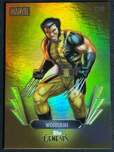 2025 Topps Disney Genesis Gold rifrattore Wolverine #72 MARVEL SP/50 colore corrispondente - Foto 1 di 2