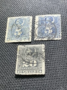 ANTIQUE CHILE CHRISTOPHER COLUMBUS USED STAMP LOT - Picture 1 of 7