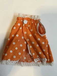 Vtg Unbranded Orange & White poke-a-dots Pattern Dress Snap Button - Hong Kong - Bild 1 von 3