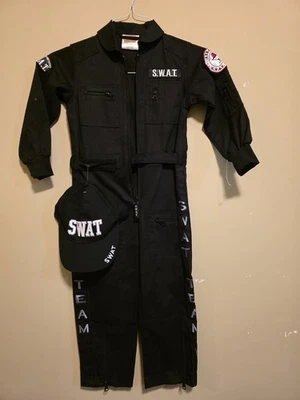 Disfraz de Halloween SWAT para niños Aeromax talla 4-6 mono negro Foto 1 de 4