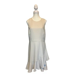 Banana Republic Factory | Ivory/Black Polka Dot Ruffle Hem Dress | 12 - Picture 1 of 14