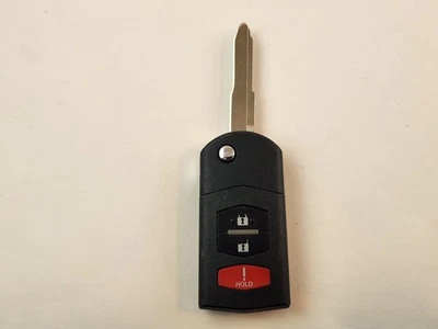 ORIGINAL MAZDA 06-15 OEM FLIP KEY LESS ENTRY REMOTE FOB UNCUT SWITCHBLADE ALARM - Image 1 of 4