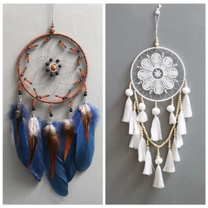 Traumfänger Federn Fänger Boho Geschenk Wandbehang Dekoration für Schlafzimmer - Bild 1 von 14