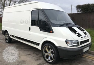 MK6/MK7 Transit LWB Bonnet and Side Stripes ST Sport Custom Van Body Decals -02 - Picture 1 of 2