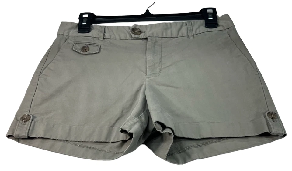 Banana Republic 短裤女式 2 码灰色口袋弹力 — 第 1/4 张图片