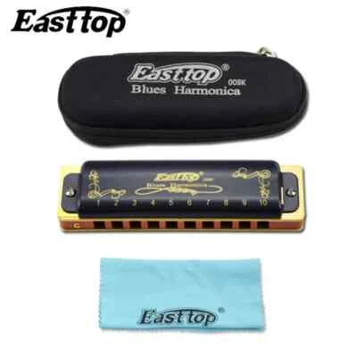 EASTTOP T008K Diatonic Blues Harmonica 10Hole Blues Professional Harmonica Gift - Image 1 of 4