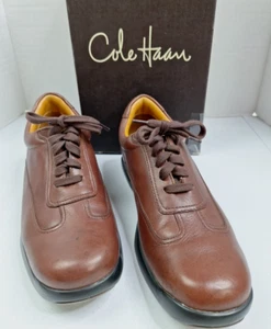 Cole Haan Mens Air Conner Casual Dress Shoe 9M Washed Pecan Brown NikeAir C08012 - Picture 1 of 23