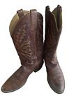 Justin Buck Bay Apache Men 10 D Marbled Brown Classic Leather Western Boots 1560