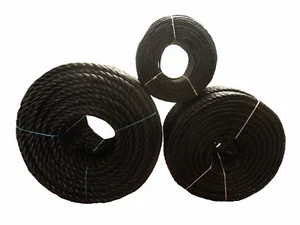 BLACK Poly Rope Coils, Polyrope, Nylon, Polypropylene Polyprop,Tarpaulins - Picture 1 of 2