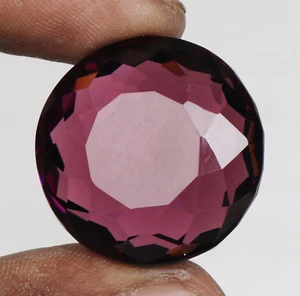 Large Purple Amethyst 21.85 Ct. Round Faceted Cut Loose Gemstone Gifts for Women - Picture 1 of 6
