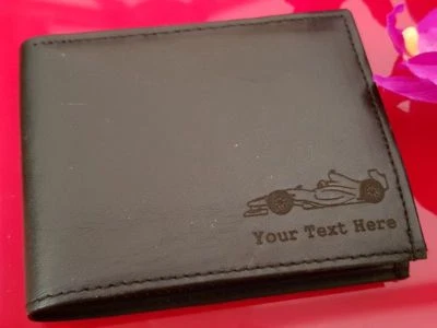 Formula 1 Car personalised Leather Mens Wallet (F1 One Two 2 merchandise gift)