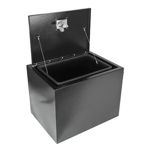 18 In. X 18 In. X 24 In. Black Iron Underbody Truck Storage Tool Box w/Lock - Picture 1 of 7