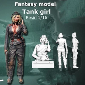 1/16 Scale Fantasy Model Kits Tang Girl Unpainted Resin Figure Female Soldier GK - Picture 1 of 2