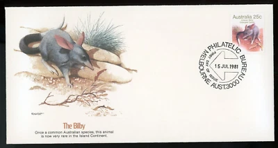 AUSTRALIA 1981 FIRST DAY COVER, THE BILBY !! N13 - Image 1 of 2