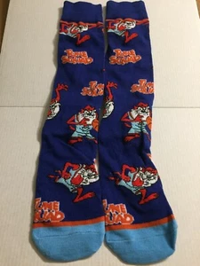 NEW Space Jam Crew Socks Men Shoe Size 8-12 - Tazmanian Devil - Picture 1 of 5
