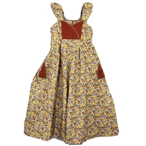 Vintage Anna Belinda Womens Dress Boho Hippie Cottage Brown Small S - Picture 1 of 12