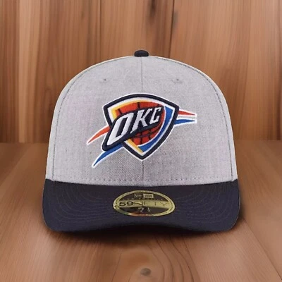 Shai Gilgeous-Alexander OKC Thunder Gray New Era 59FIFTY Low Crown Hat 7 1/8 - Image 1 of 4
