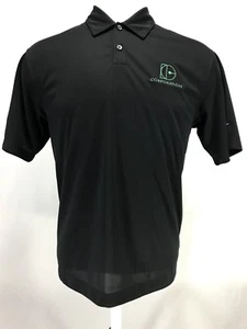Nike Golf Dri-Fit S/S Black Polo Shirt IC Corporation Embroidered Sz Small NWT - Picture 1 of 9