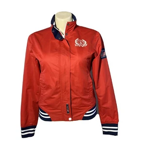 US Polo Assn Jacket Red White Blue XL Windbreaker Team Gear Anniversary Flag LN - Picture 1 of 10